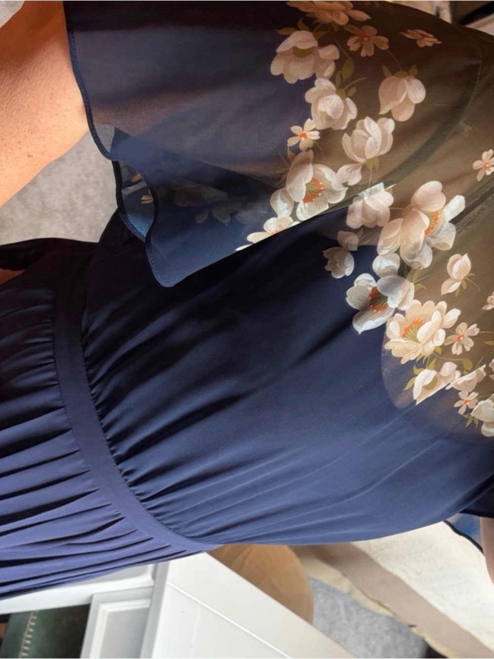 Ted Baker Navy and Olive Floral Maxi Dress - Picture 11 of 13